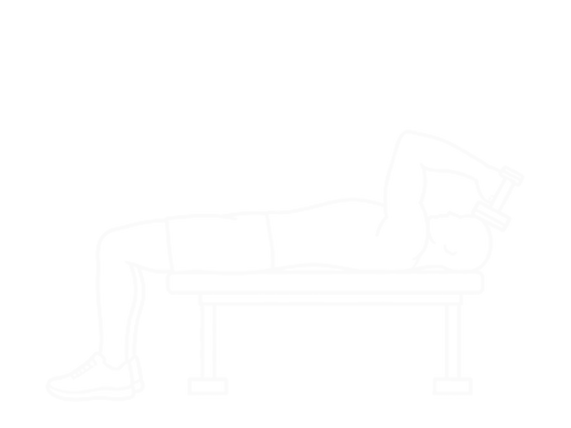 Lying Dumbbell Extension (Across Face) — Start