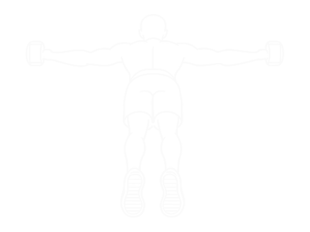 Lying Dumbbell on Floor Rear Delt Raise — End