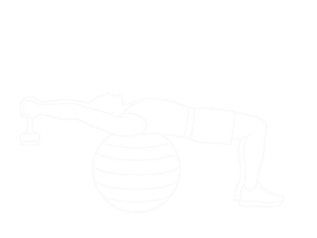 Lying Dumbbell Pullover on Exercise Ball — 시작