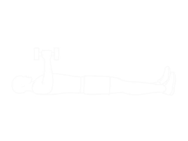 Lying Dumbbell Supination on Floor — Start