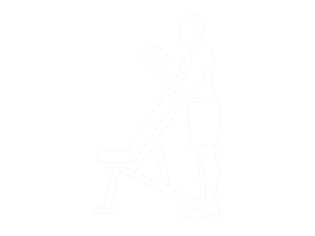 Incline One-Arm Dumbbell Curl — End
