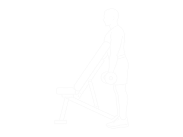 Incline One-Arm Dumbbell Curl — Start
