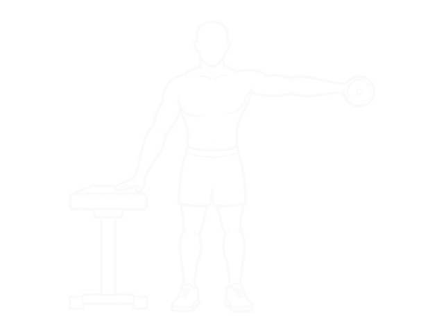 One-Arm Dumbbell Lateral Raise with Support — 끝