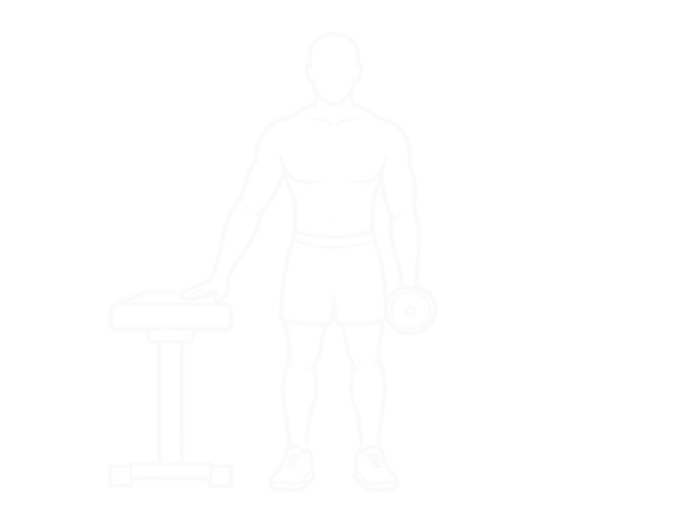 One-Arm Dumbbell Lateral Raise with Support — 시작