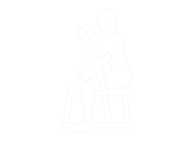 One-Arm Dumbbell Preacher Curl — End