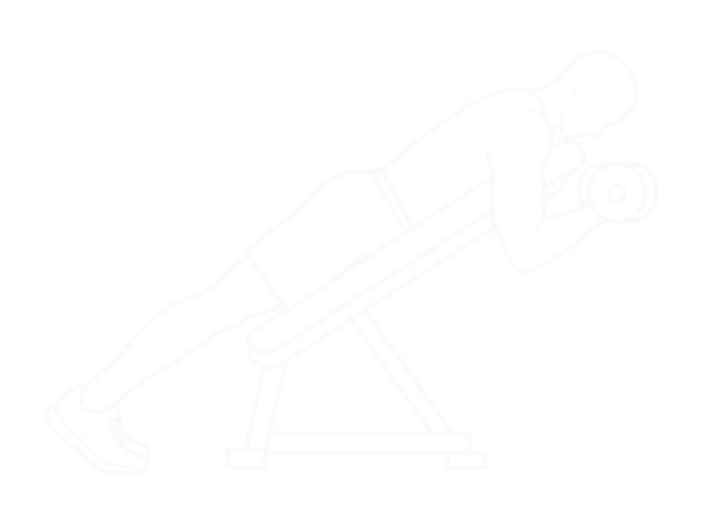 Prone One-Arm Dumbbell Curl — End