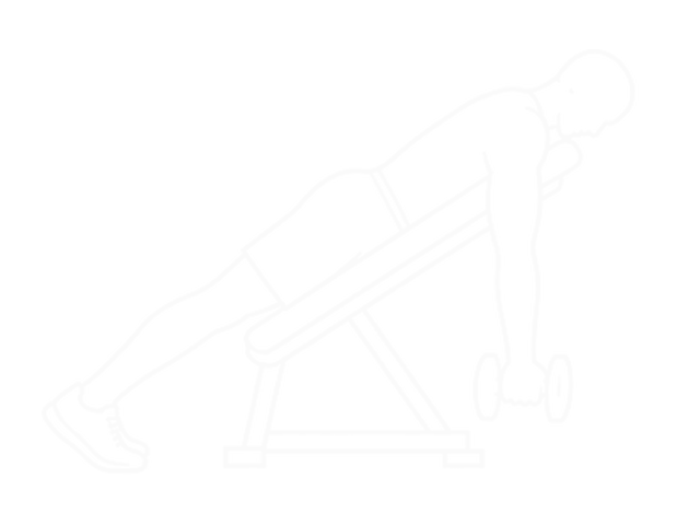 Prone One-Arm Dumbbell Curl — Start