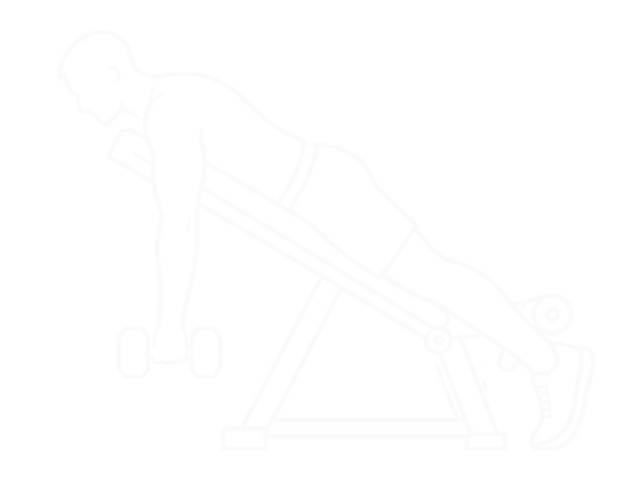 Prone One-Arm Dumbbell Hammer Curl — Start
