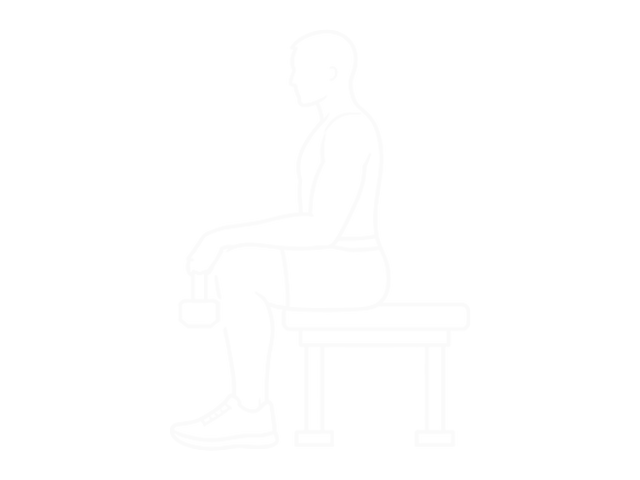 Seated One-Arm Dumbbell Neutral Wrist Curl — 시작