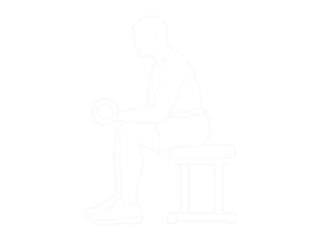 One-Arm Dumbbell Wrist Curl — 끝