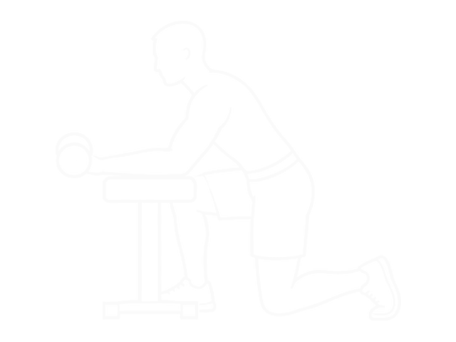 Dumbbell Over Bench One-Arm Reverse Wrist Curl — End