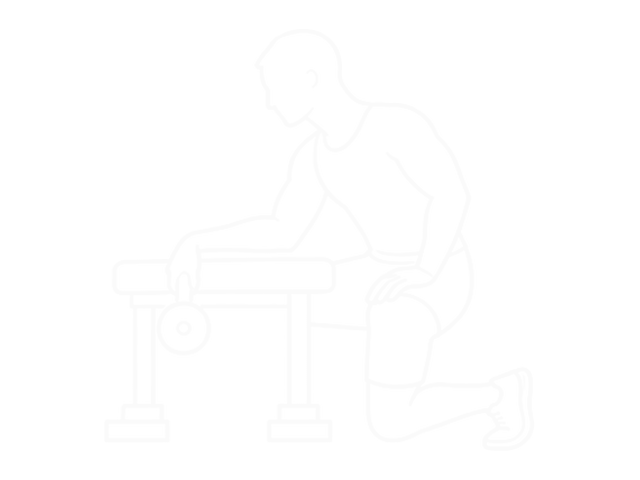 Dumbbell Over Bench Wrist Curl — Start