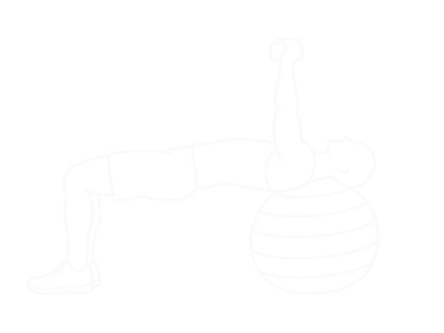Dumbbell Pullover Hip Extension on Exercise Ball — 끝