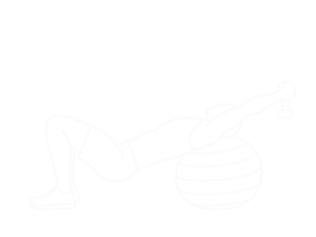 Dumbbell Pullover Hip Extension on Exercise Ball — 시작