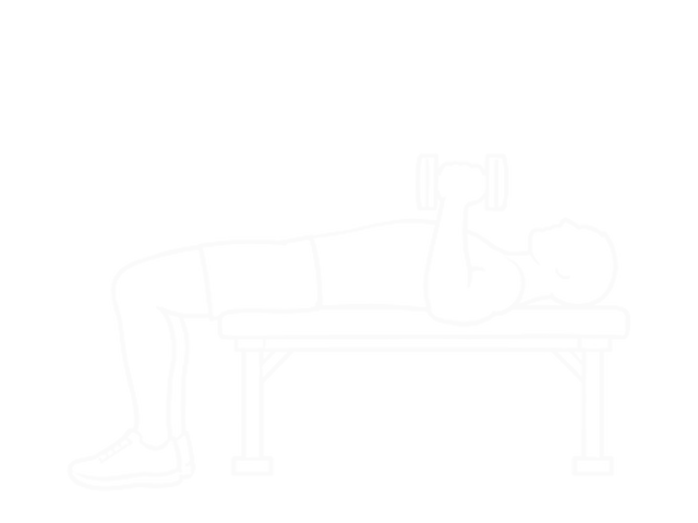 Dumbbell Reverse Bench Press — Start