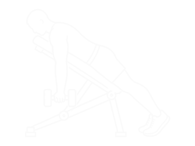Dumbbell Reverse-Grip Incline Bench Two-Arm Row — Start