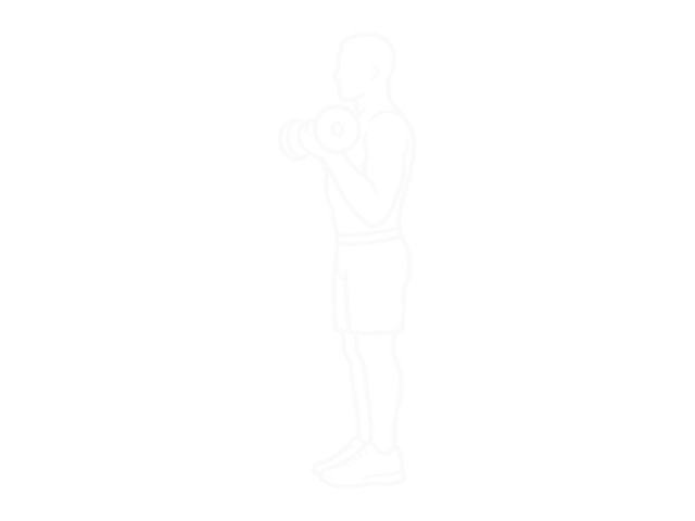 Dumbbell Reverse Preacher Curl — End