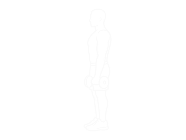 Dumbbell Reverse Preacher Curl — Start