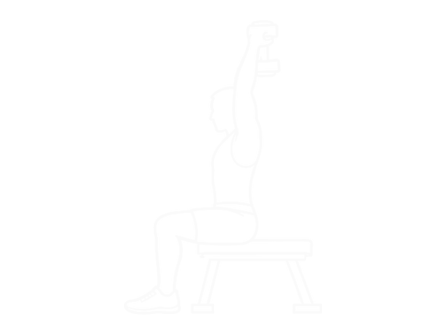 Seated Dumbbell Bench Extension — End