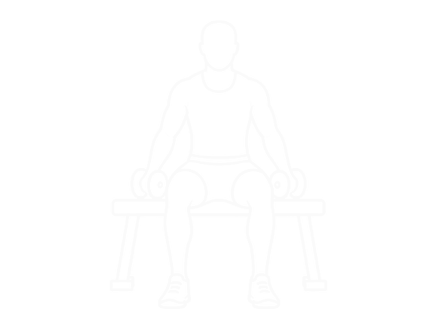 Seated Dumbbell Bent Arm Lateral Raise — Start