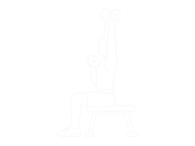 Seated Dumbbell Biceps Curl to Shoulder Press — End