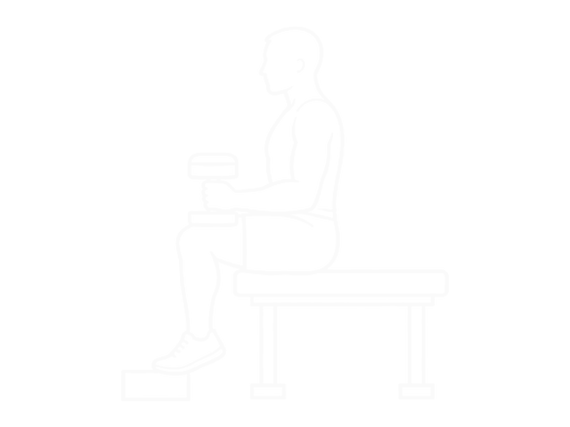 Seated Dumbbell Calf Raise — End