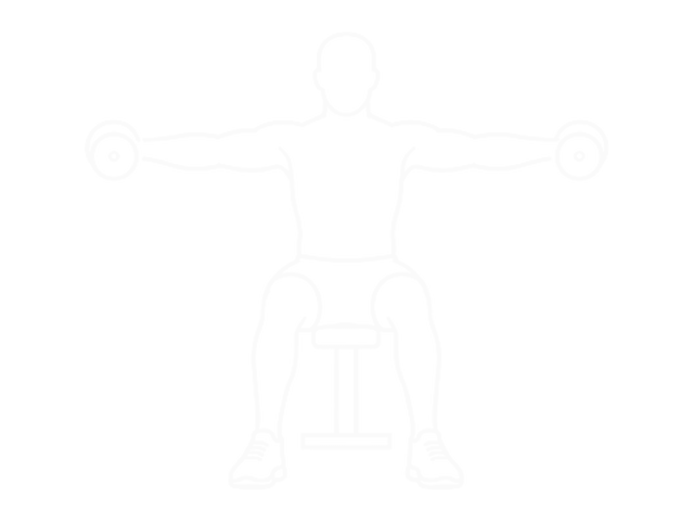 Seated Dumbbell Lateral Raise — End