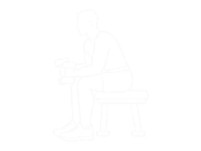 Seated Dumbbell Neutral Wrist Curl — End