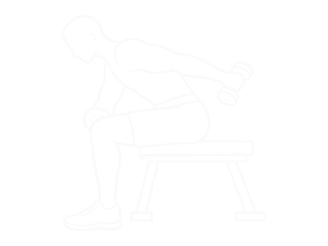 Seated One-Arm Dumbbell Kickback — 끝