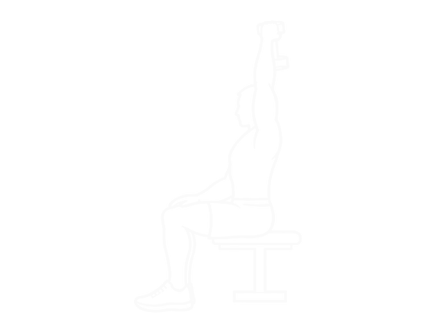 Seated Dumbbell Triceps Extension — End