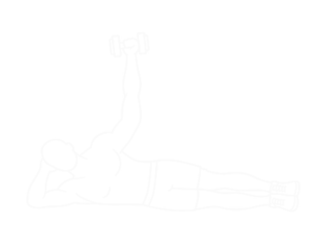 Dumbbell Side Lying One Hand Raise — End