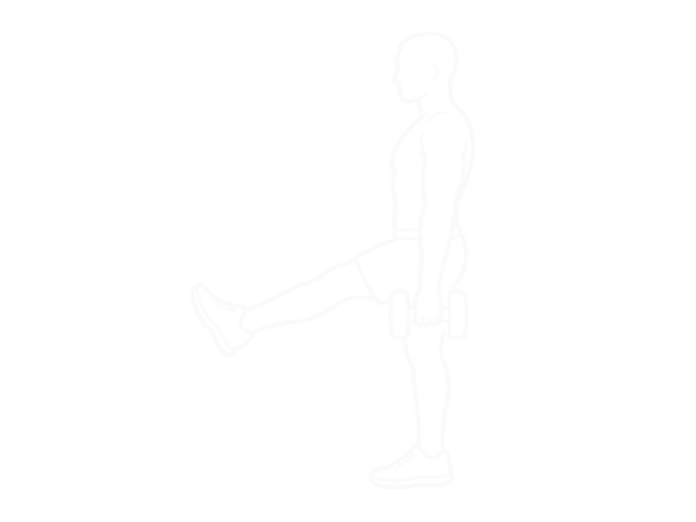 Single-Leg Dumbbell Squat — Start
