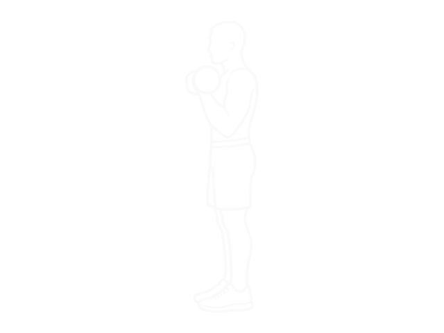 Standing Dumbbell Concentration Curl — End