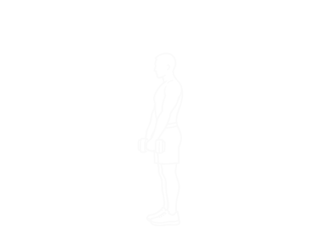 Standing Dumbbell Front Raise Above Head — 시작