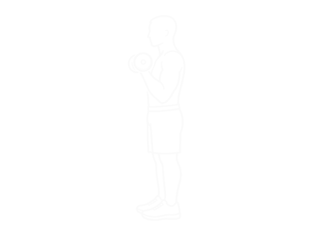Standing One-Arm Dumbbell Reverse Curl — End