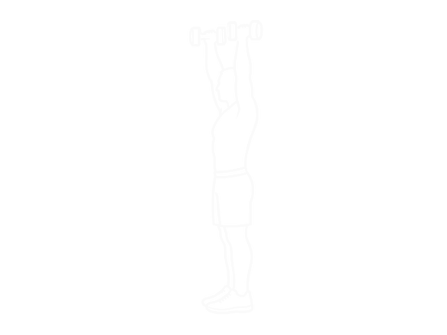 Dumbbell Standing Overhead Press — End