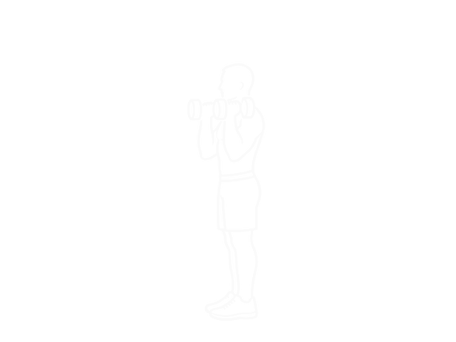 Dumbbell Standing Overhead Press — Start