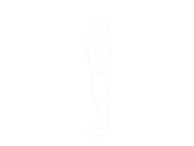 Standing Dumbbell Palms in Press — 시작