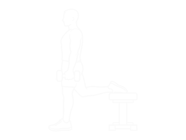 Dumbbell Step-Up Split Squat — End