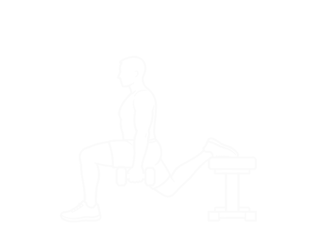 Dumbbell Step-Up Split Squat — Start