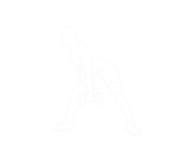Dumbbell Sumo Pull Through — Start