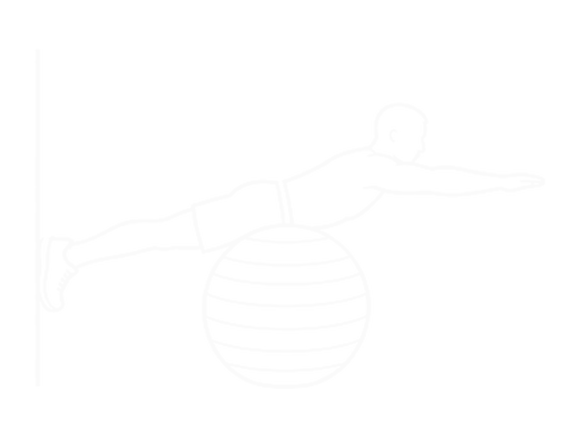 Exercise Ball Back Extension with Arms Extended — End
