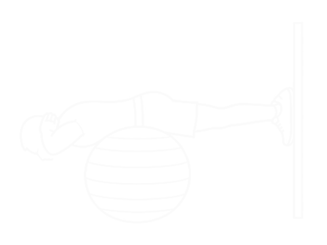 Exercise Ball Back Extension with Hands Behind Head — Start