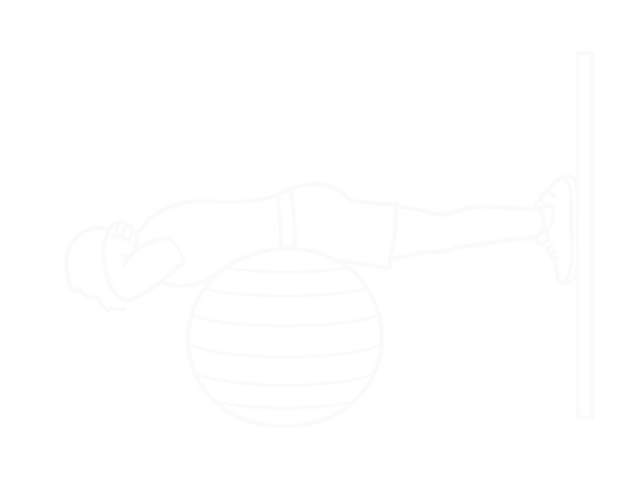 Exercise Ball Back Extension with Rotation — Start