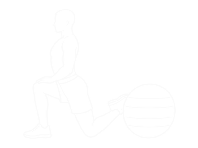 Exercise Ball Hip Flexor Stretch — End