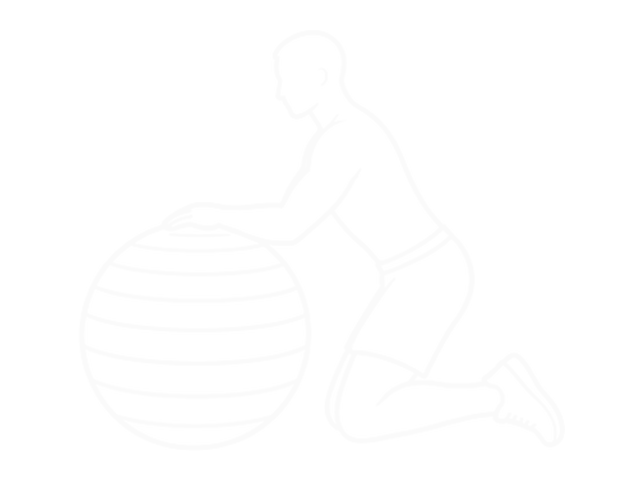Exercise Ball Lower Back Stretch (Pyramid) — Start