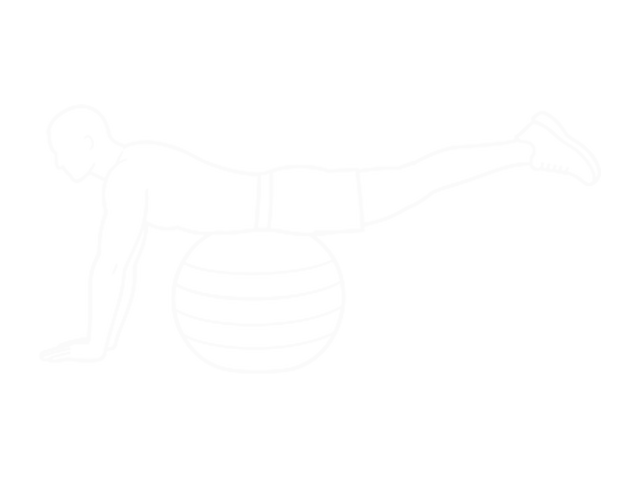 Exercise Ball Prone Leg Raise — End