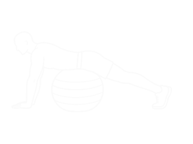 Exercise Ball Prone Leg Raise — Start