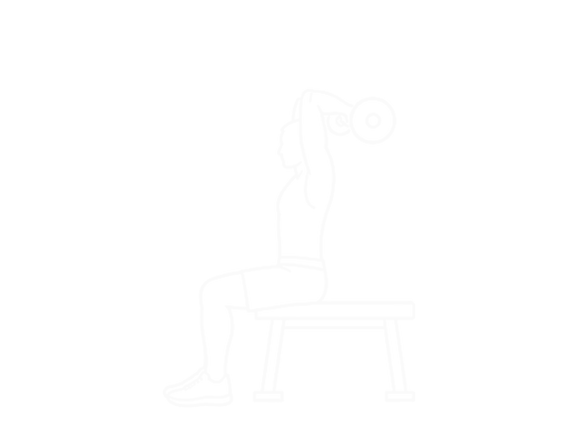 EZ Barbell Seated Triceps Extension — End