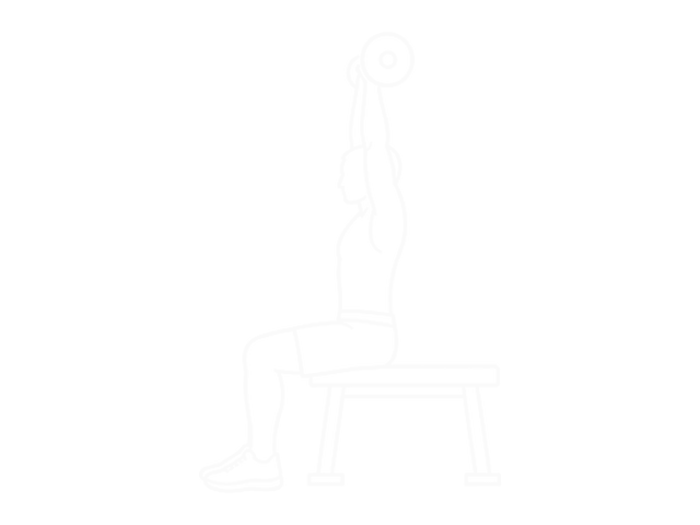EZ Barbell Seated Triceps Extension — Start